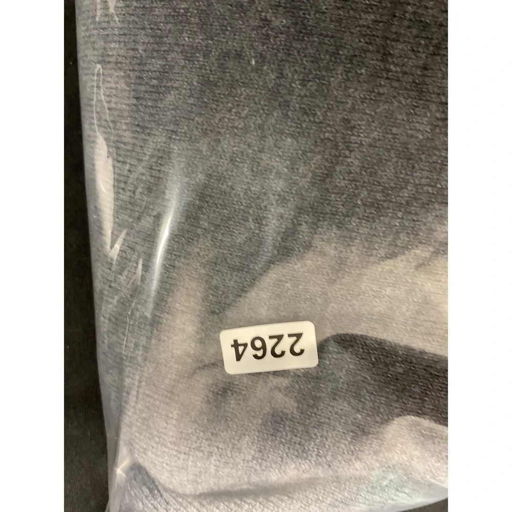 Banana Republic Mens Sweater Gray Extra Fine Merino Wool Quarter Zip Medium